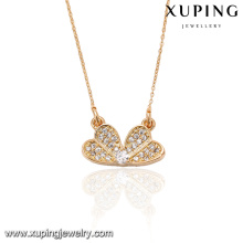 41663 xuping Cobre Ambiental moda jóias colar de mulheres de ouro